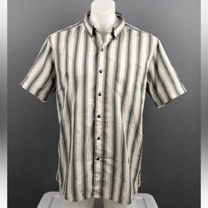 Kuhn The Bohemian Striped Short Sleeve Button Up Shirt Outdoors Casual
